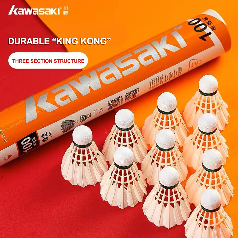 Badminton Bwf - Kawasaki King Kong 100/500 Feather Shuttlecock