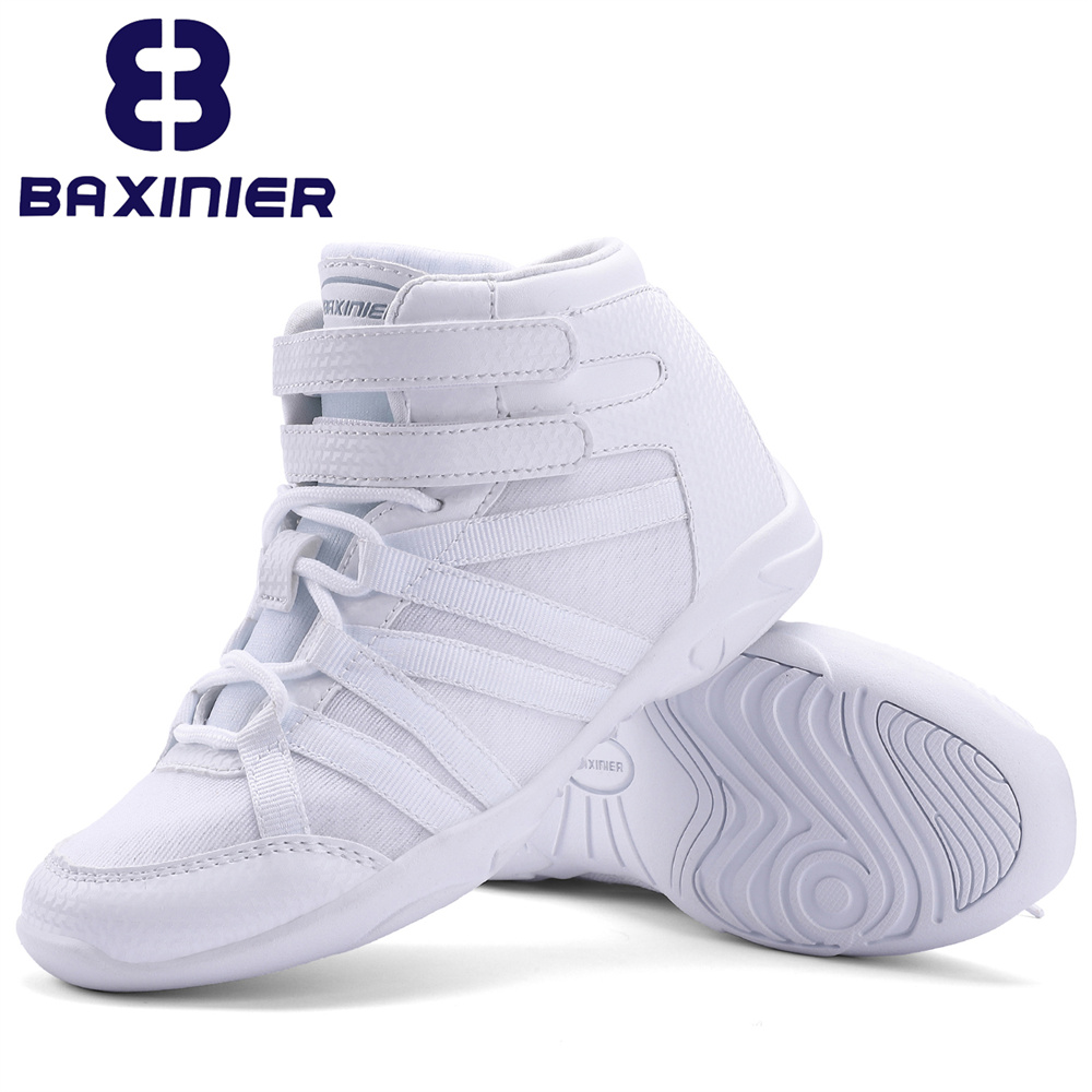 Badminton Shoes - BAXINIER Girls White High Top Cheerleading