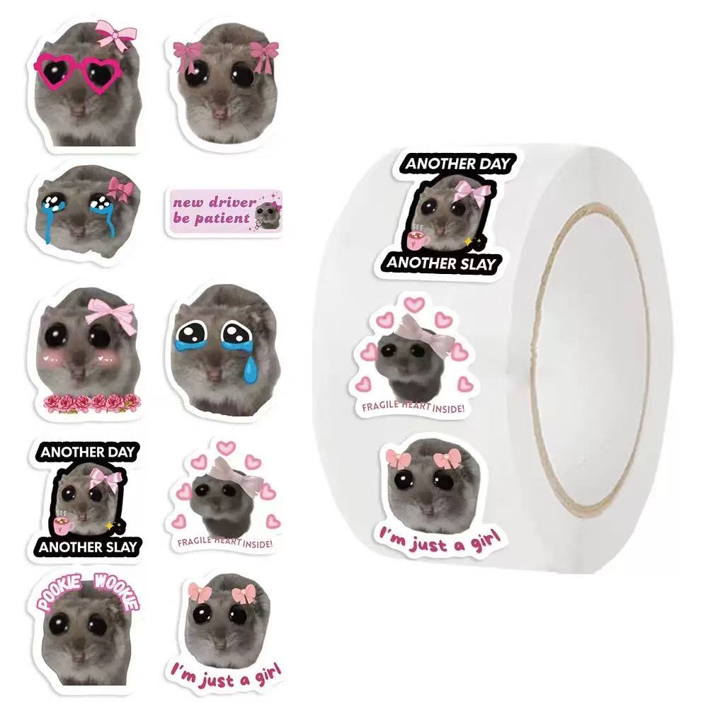 Badminton Meme - 100-500pcs Ins Sad Hamster Cartoon Meme