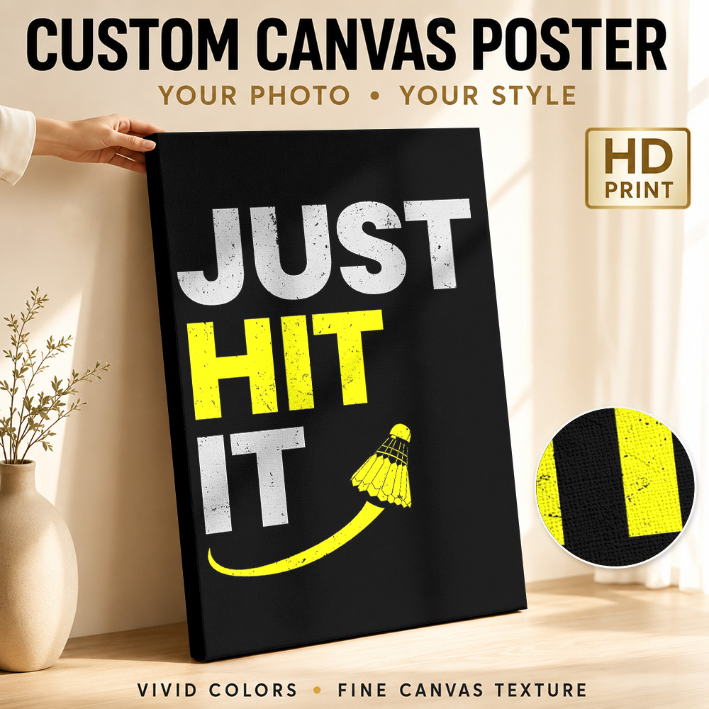 Badminton Photo - Badminton Canvas Painting Poster Custom Photo
