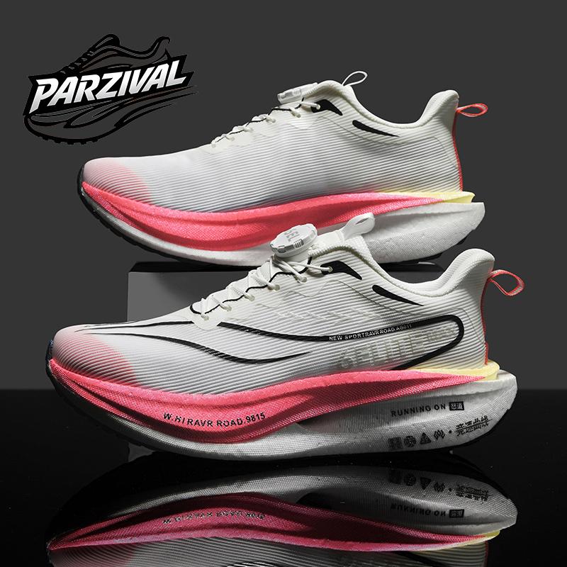 Badminton Shoes - Men Carbon Plate Running Shoes Breathable