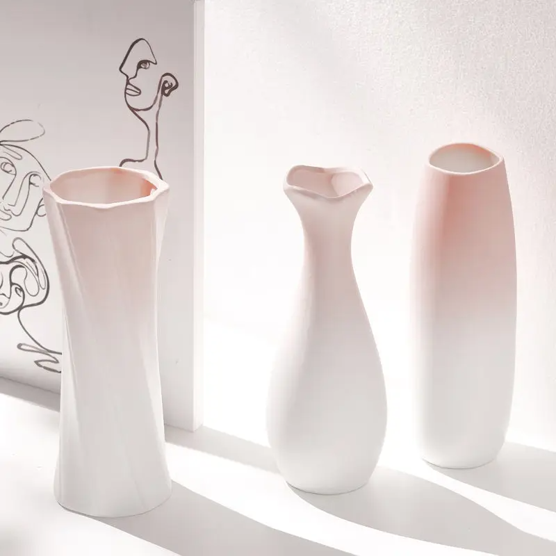Badminton Live - Nordic Plastic Vase Simple Pink Fresh