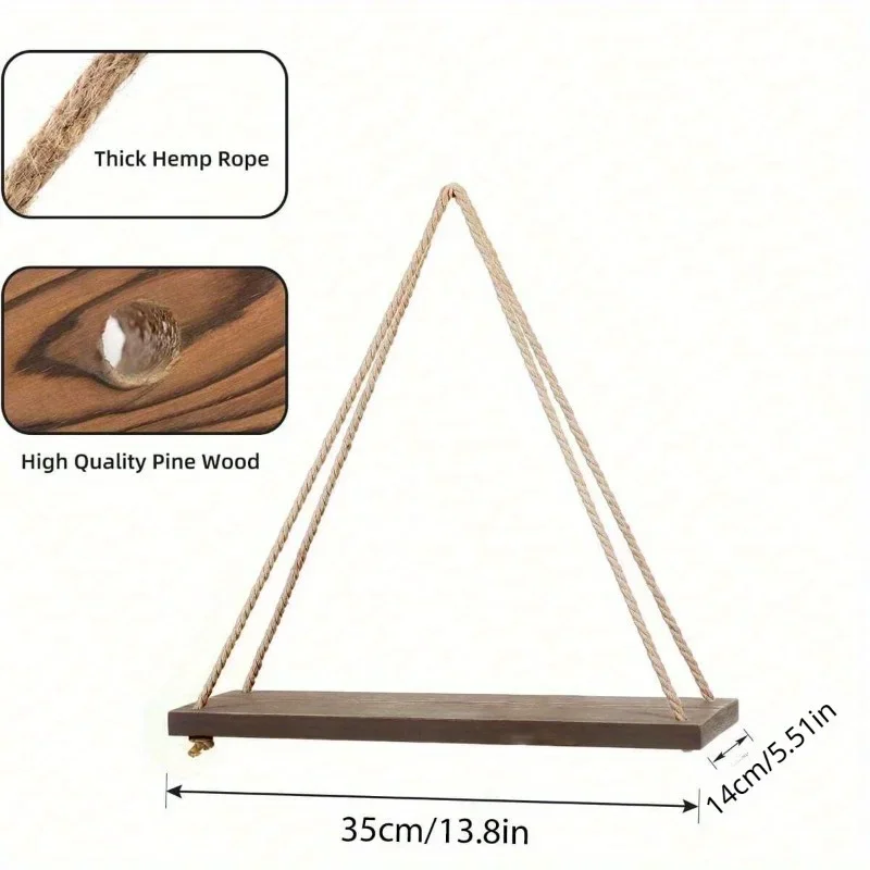 1PC Wooden Swing Hanging Hemp  - Badminton Live review and price