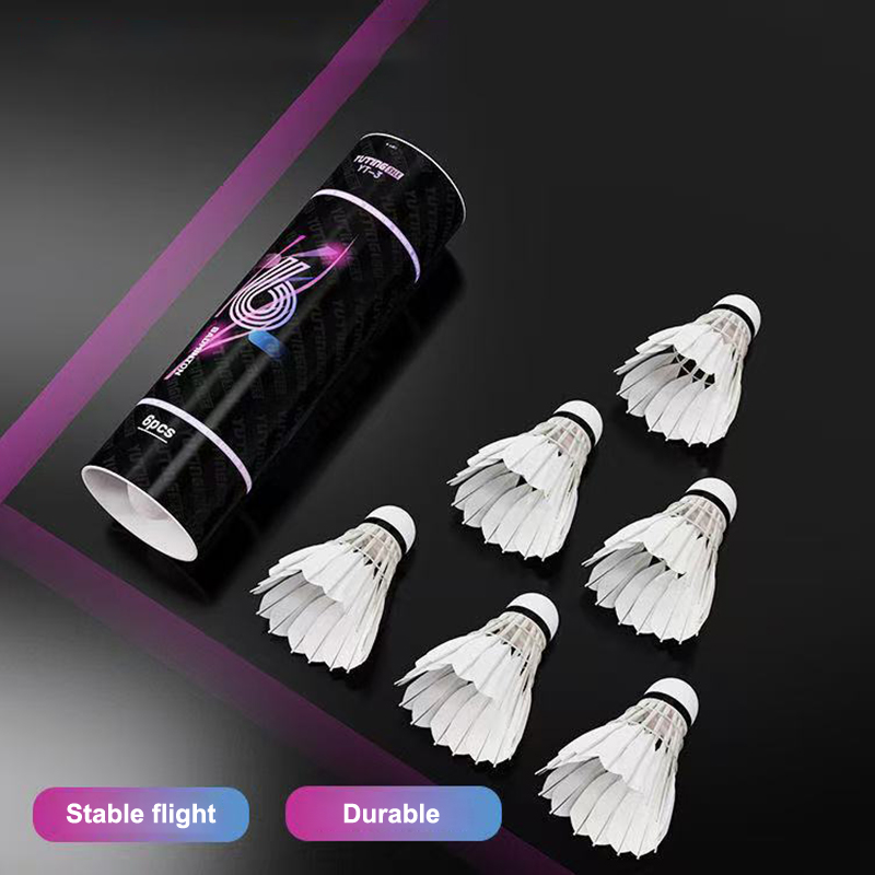 3/6Pcs White Goose Feather Bad - Badminton Bwf review and price