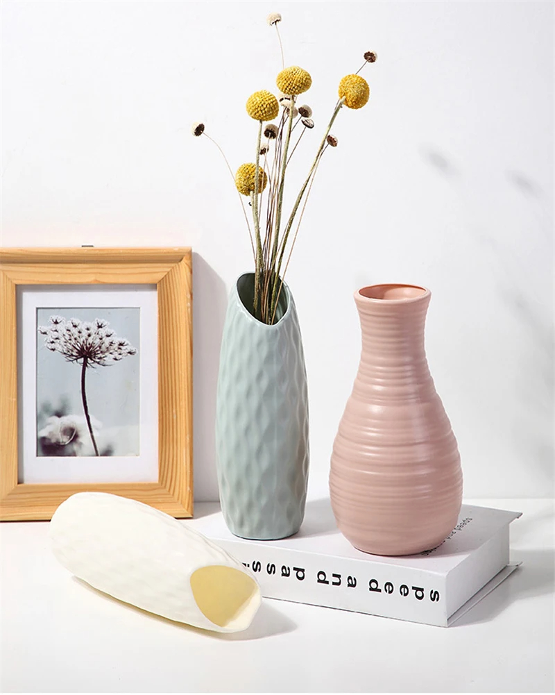 1pc Nordic Plastic Vase Simple - Badminton Live review and price