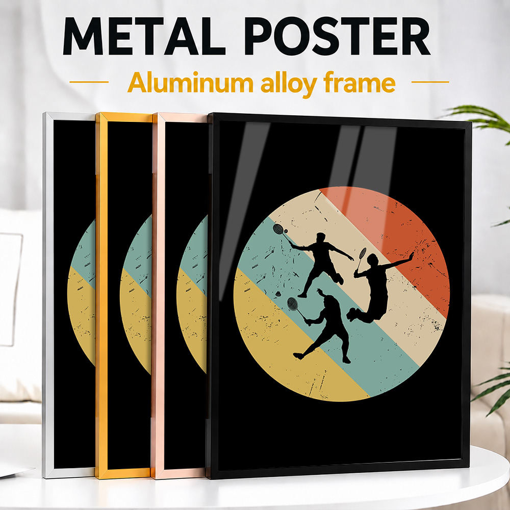 Badminton Player Retro Metal P - Badminton Photo review and price