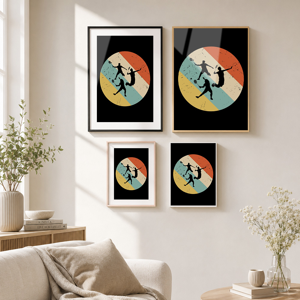 Badminton Player Retro Metal P - Badminton Photo review and price