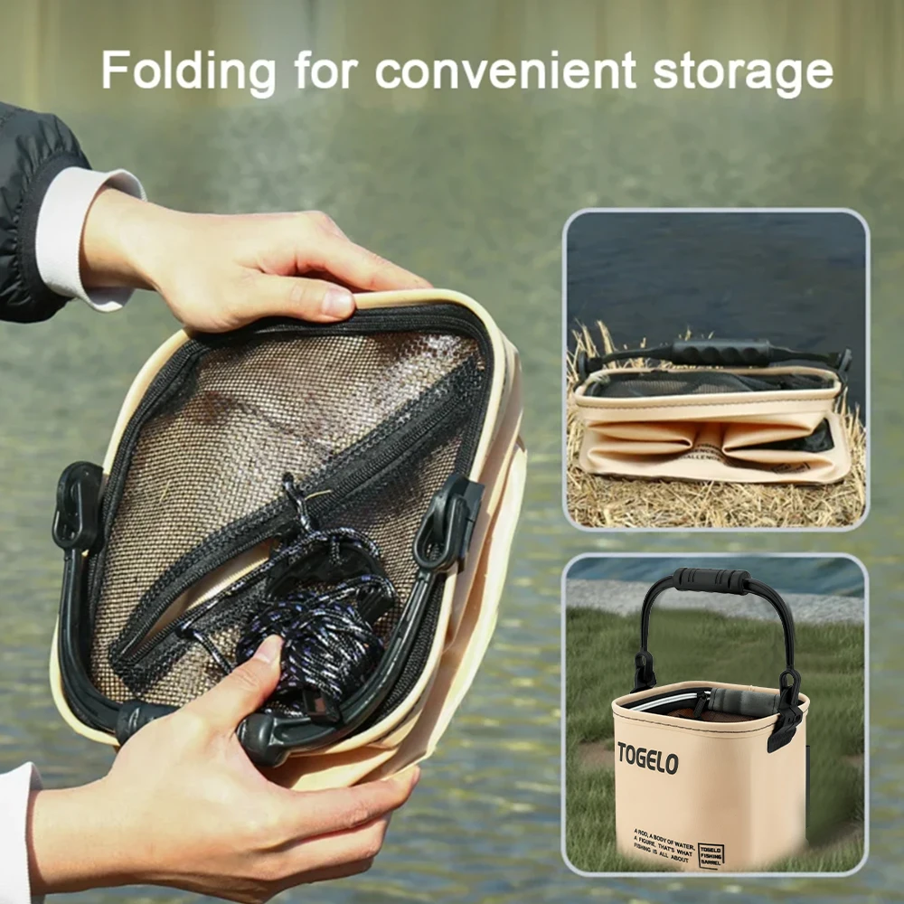 Outdoor Fishing Bucket Foldabl - Badminton Live review and price