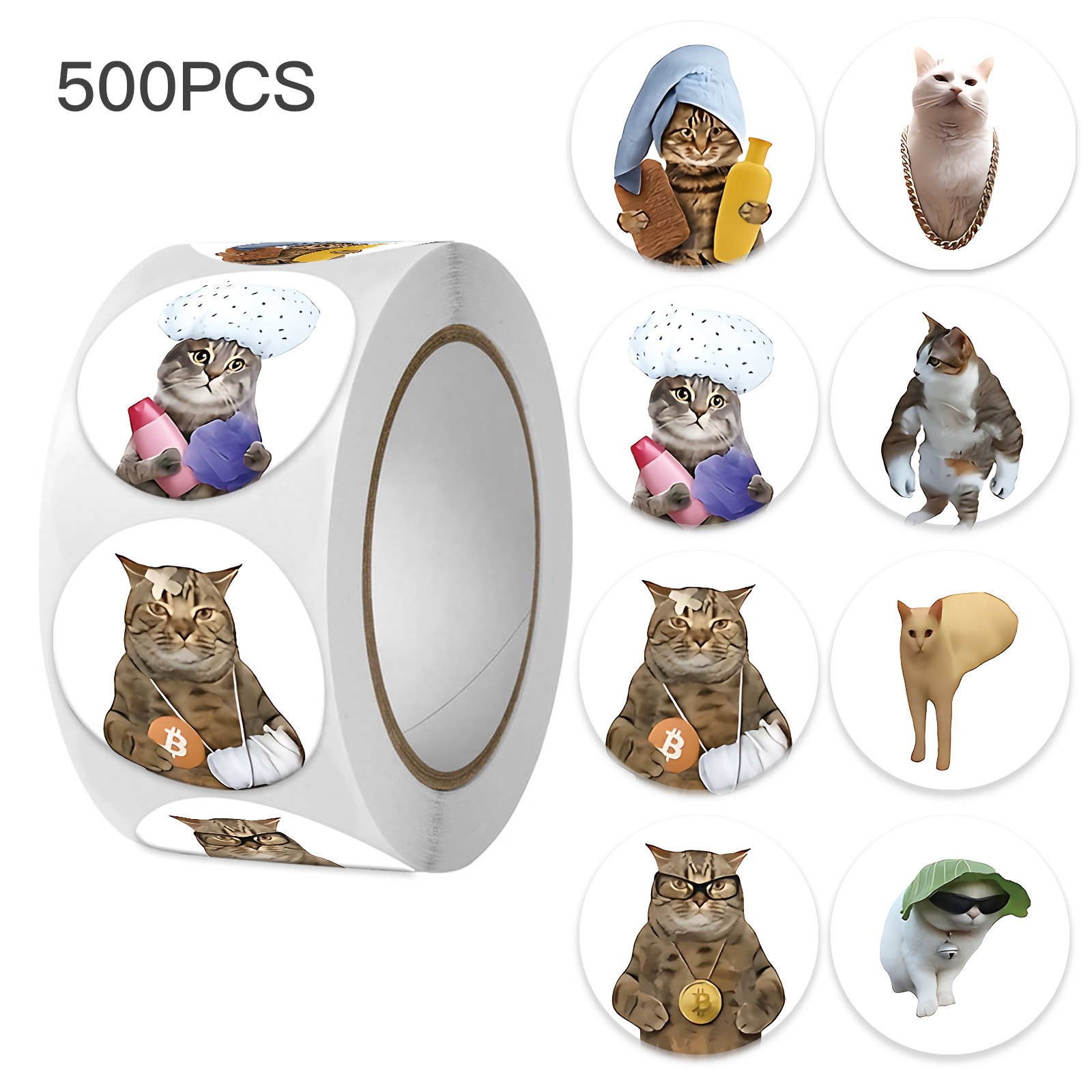 100-500pcs Funny Cat Graffiti  - Badminton Meme review and price