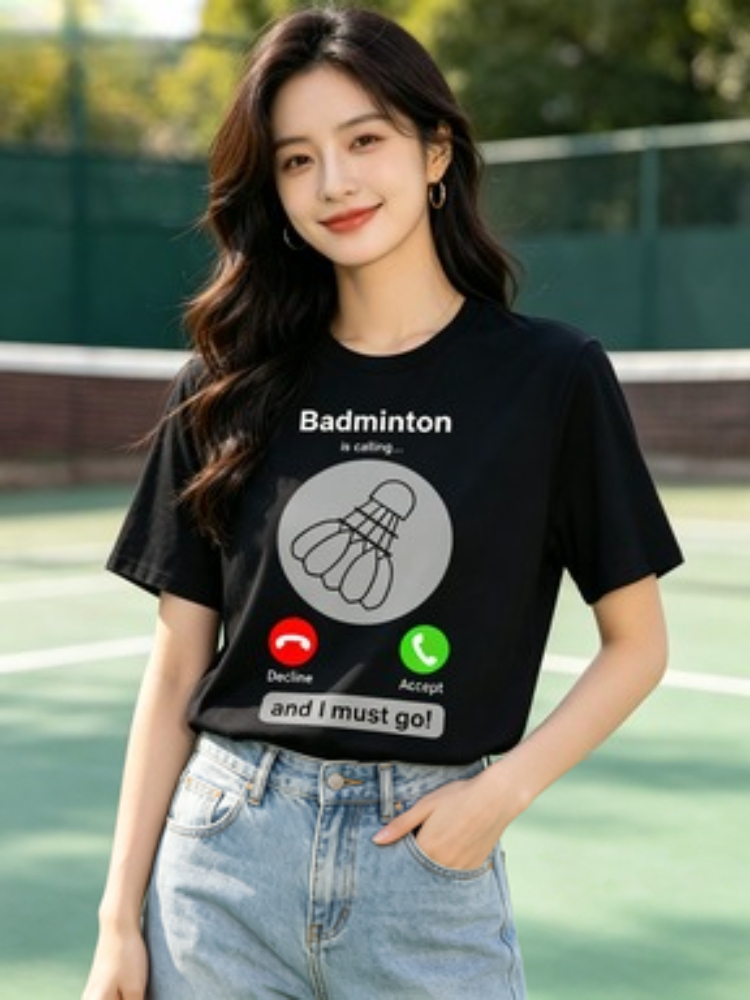 Women's Fun Badminton T-Shirt  - Badminton Quotes Short review and price