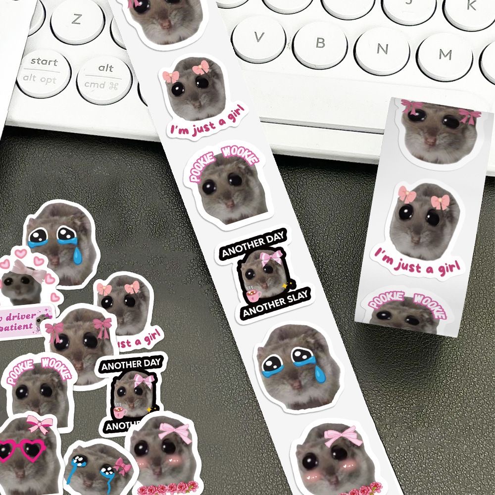 100-500pcs Ins Sad Hamster Car - Badminton Meme review and price