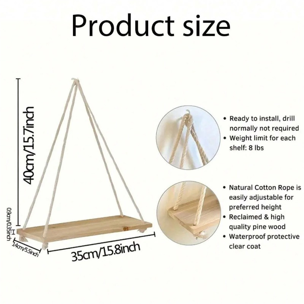 1Set Wood Hanging Shelves Swin - Badminton Live review and price
