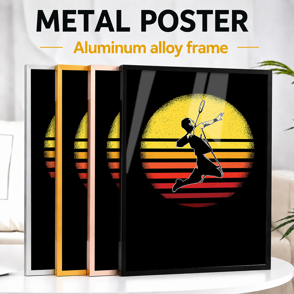 Badminton Player Vintage Metal - Badminton Photo review and price